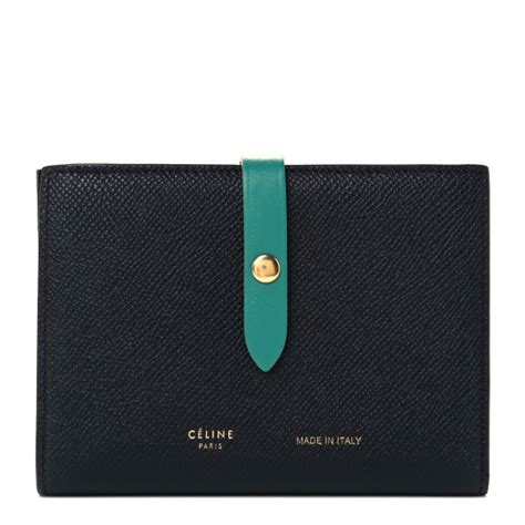 celine medium size strap wallet|MEDIUM STRAP WALLET IN GRAINED CALFSKIN .